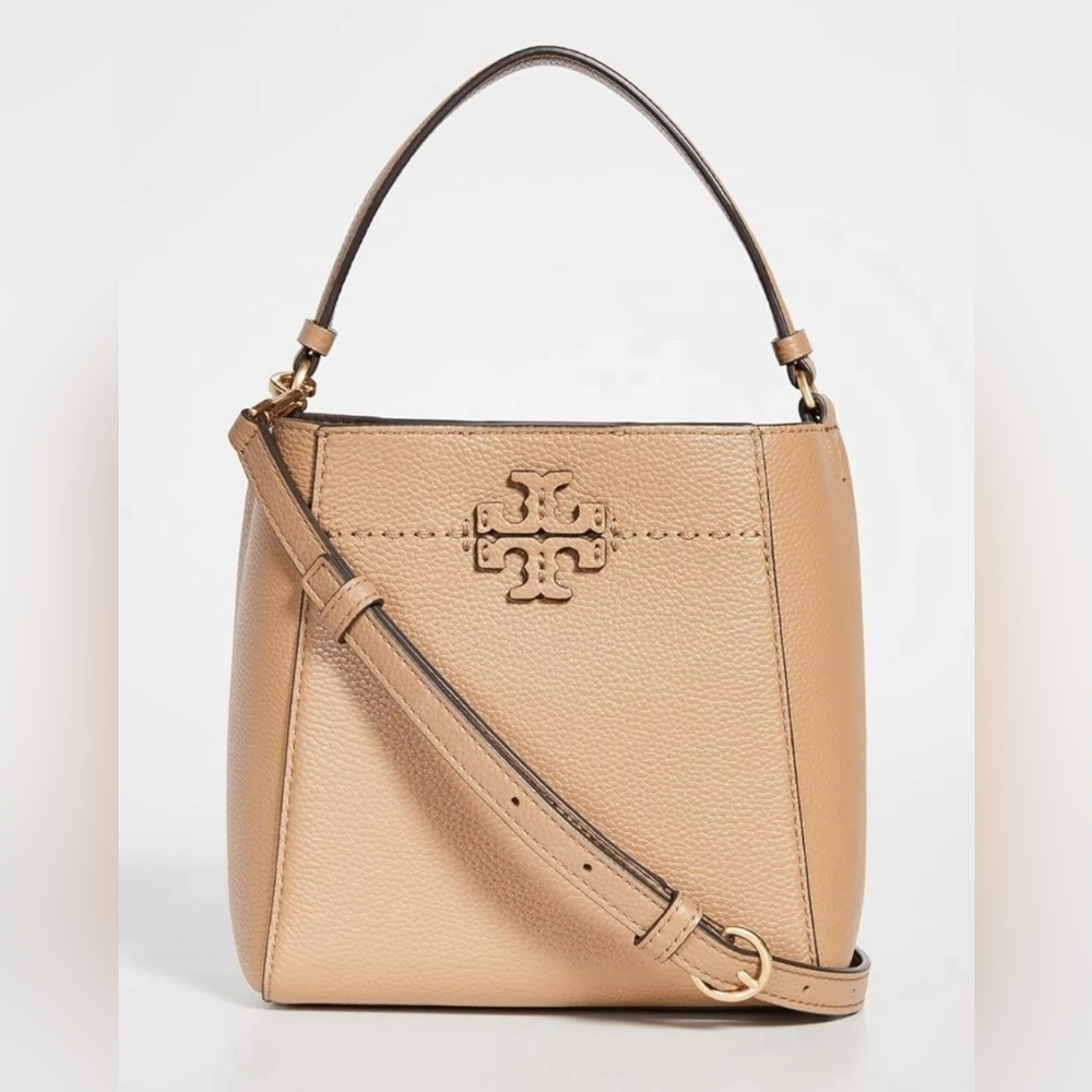NWT Tory Burch McGraw small bucket bag "tiramisu"